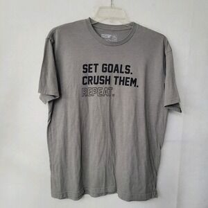 Backbone Swag Shirt Mens XL Grey‎ Active Graphic Set Goals Crush Them Repeat